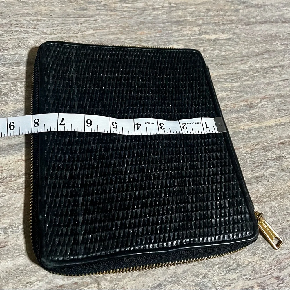 Rebecca Minkoff Black Textured zippered iPad case